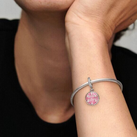 🌺Pandora Pink Birthday Cake Dangle Charm - Picture 2 of 6